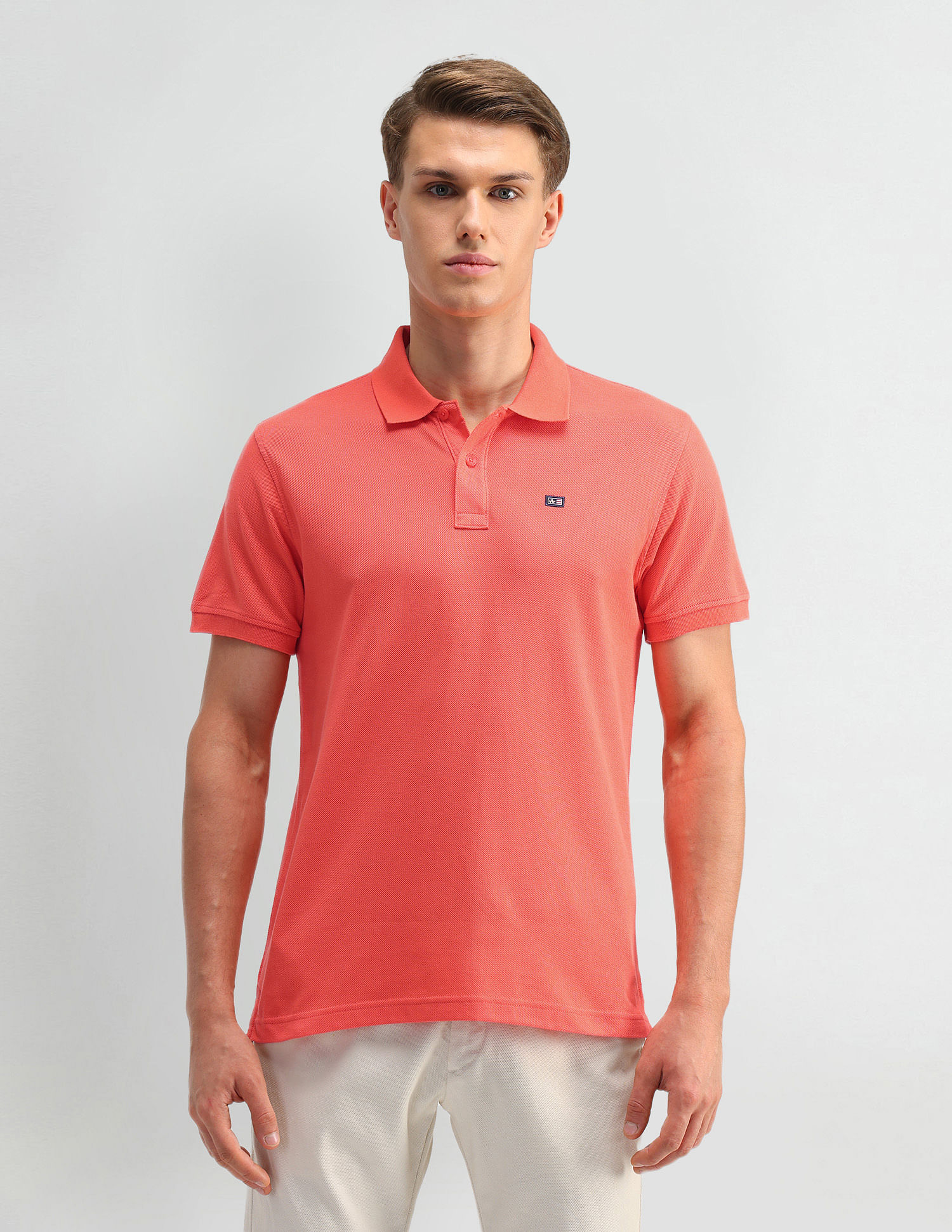 Arrow Sports Solid Regular Fit Polo Shirt