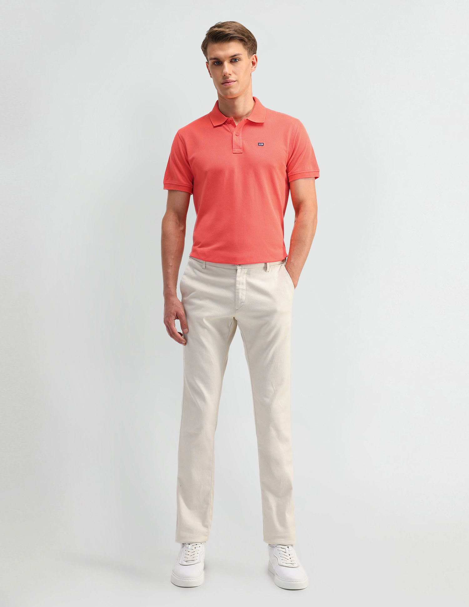 Arrow Sports Solid Regular Fit Polo Shirt