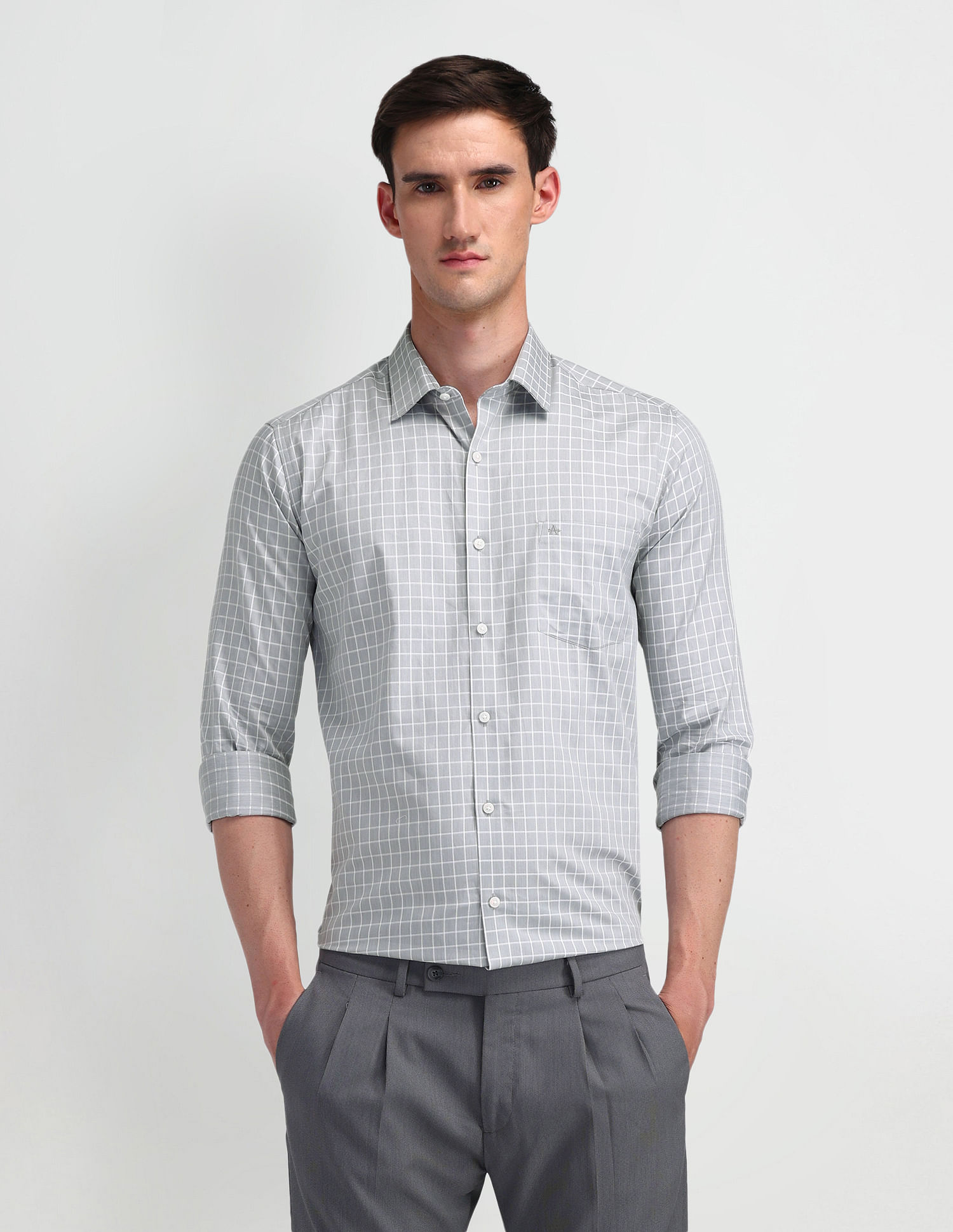 Arrow Windowpane Checked Dobby Shirt