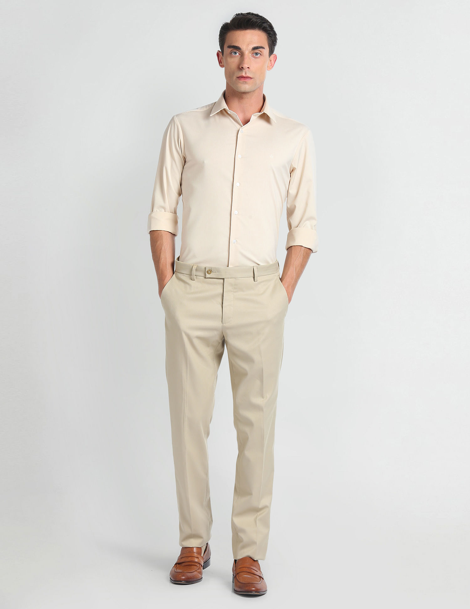 Arrow Newyork Brooklyn Super Slim Sateen Shirt