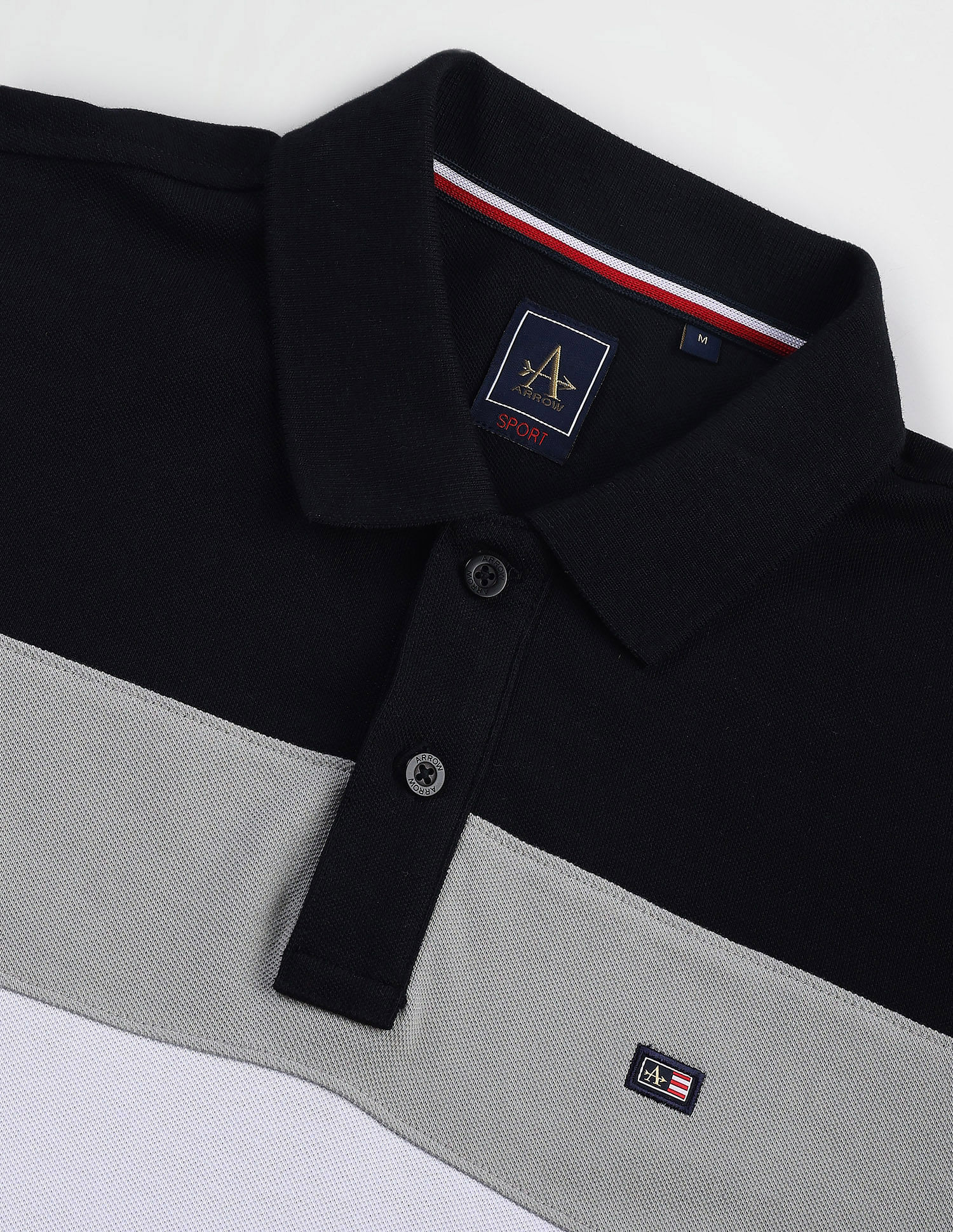 Arrow Sports Colour Block Logo Polo Shirt