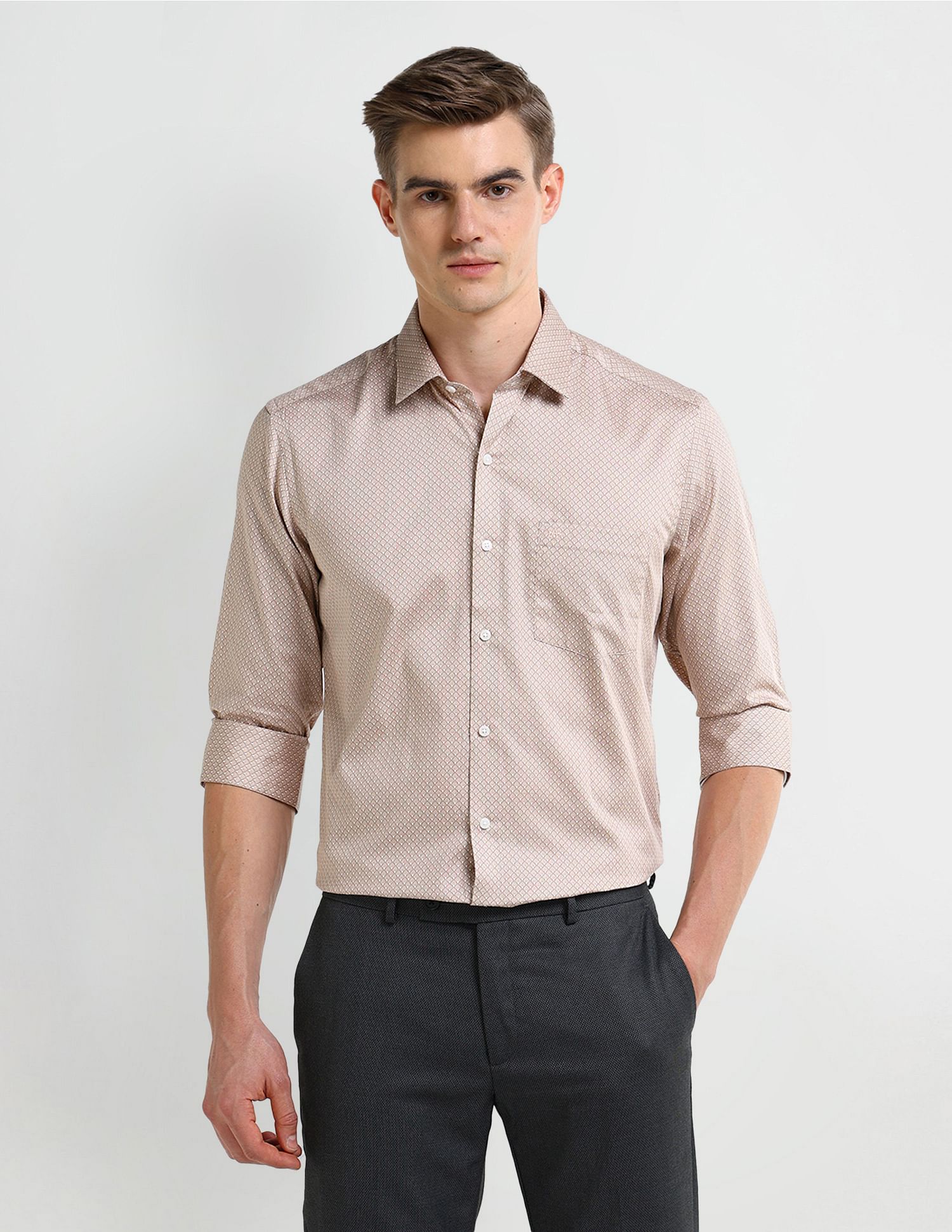 Arrow Manhattan Slim Fit Satin Shirt