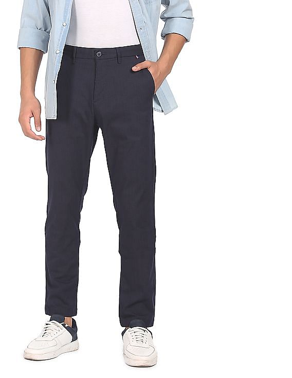 U.S. Polo Assn. Flat Front Check Casual Trousers
