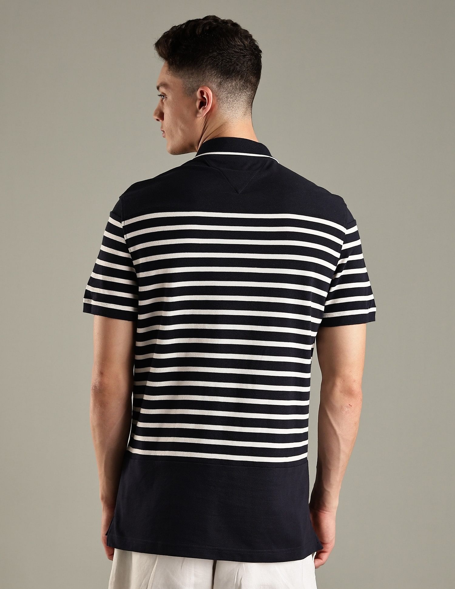 Tommy Hilfiger Striped Regular-Fit Cotton Polo Shirt
