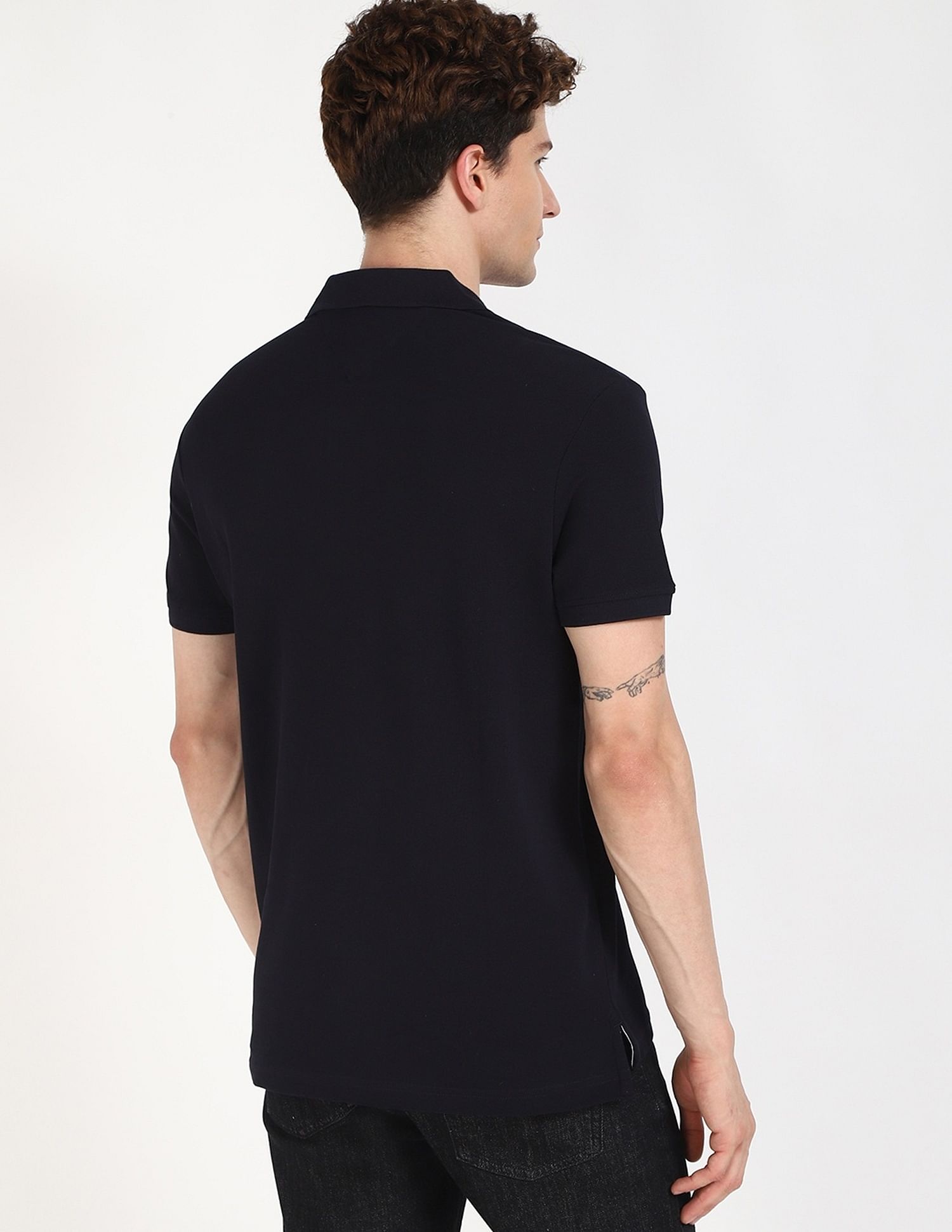 Tommy Hilfiger Solid Regular-Fit Cotton Polo Shirt