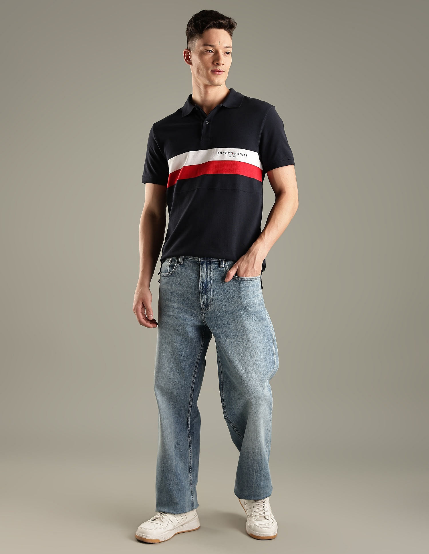 Tommy Hilfiger Colorblock Regular-Fit Cotton Polo Shirt