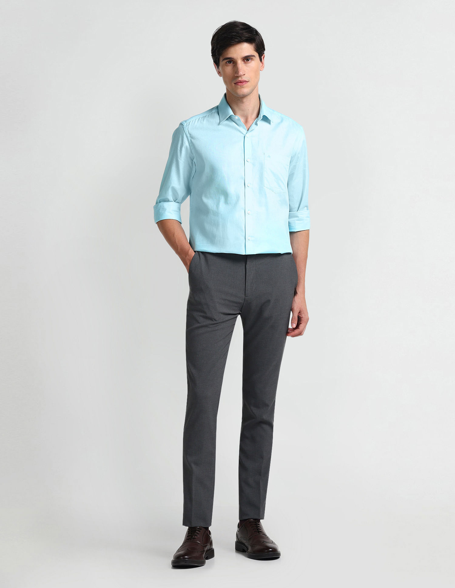 Arrow Self Designed Manhattan Slim Fit Shirt