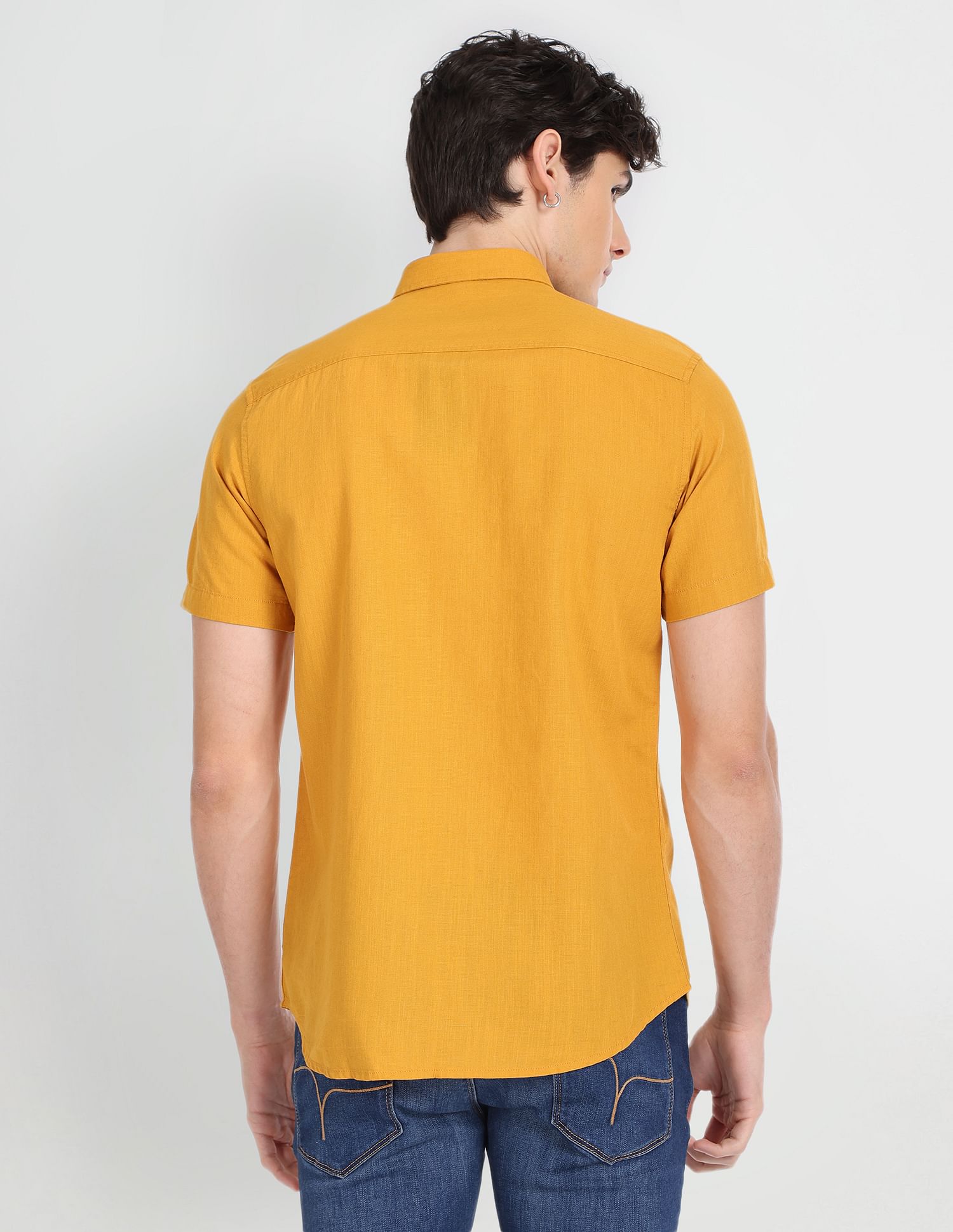 Flying Machine Short Sleeve Slim Fit Shirt