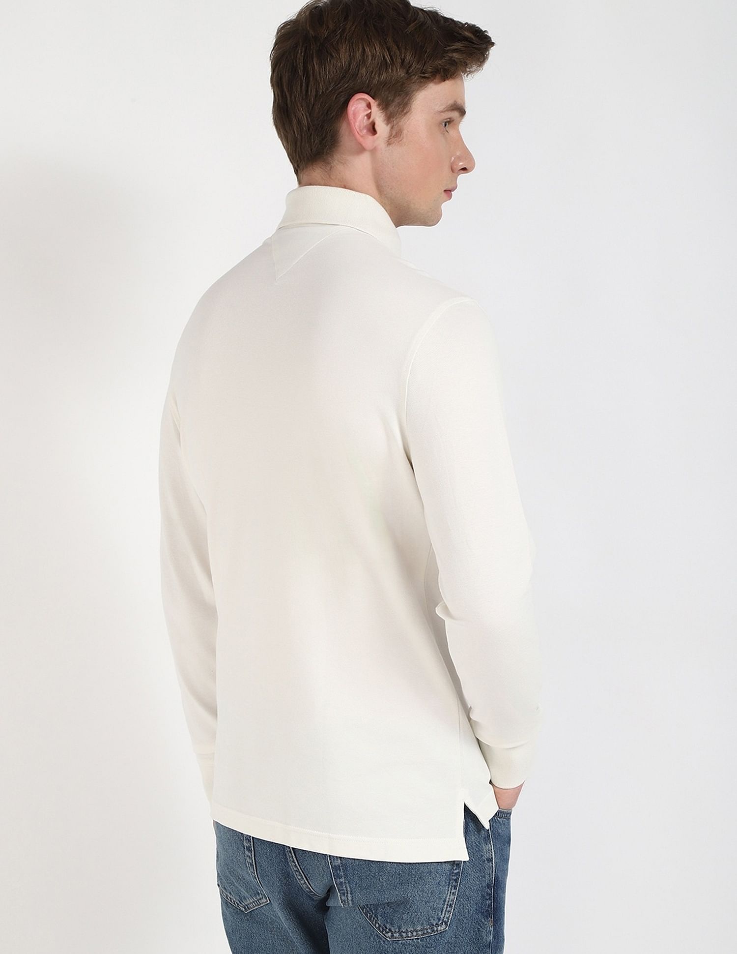 Tommy Hilfiger Solid Regular-Fit Cotton Polo Shirt