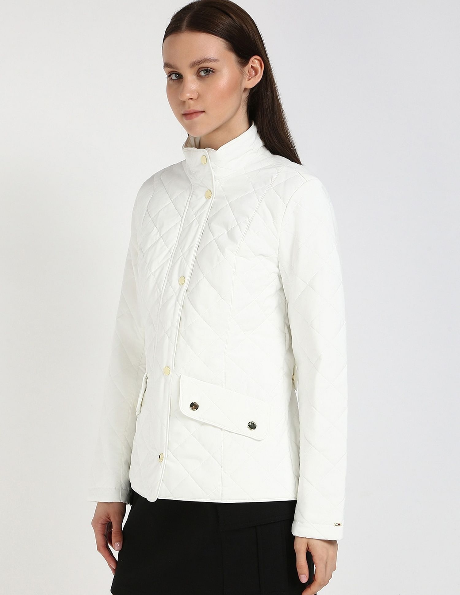 Tommy Hilfiger Regular-Fit Polyester High-Neck Quilted Jacket