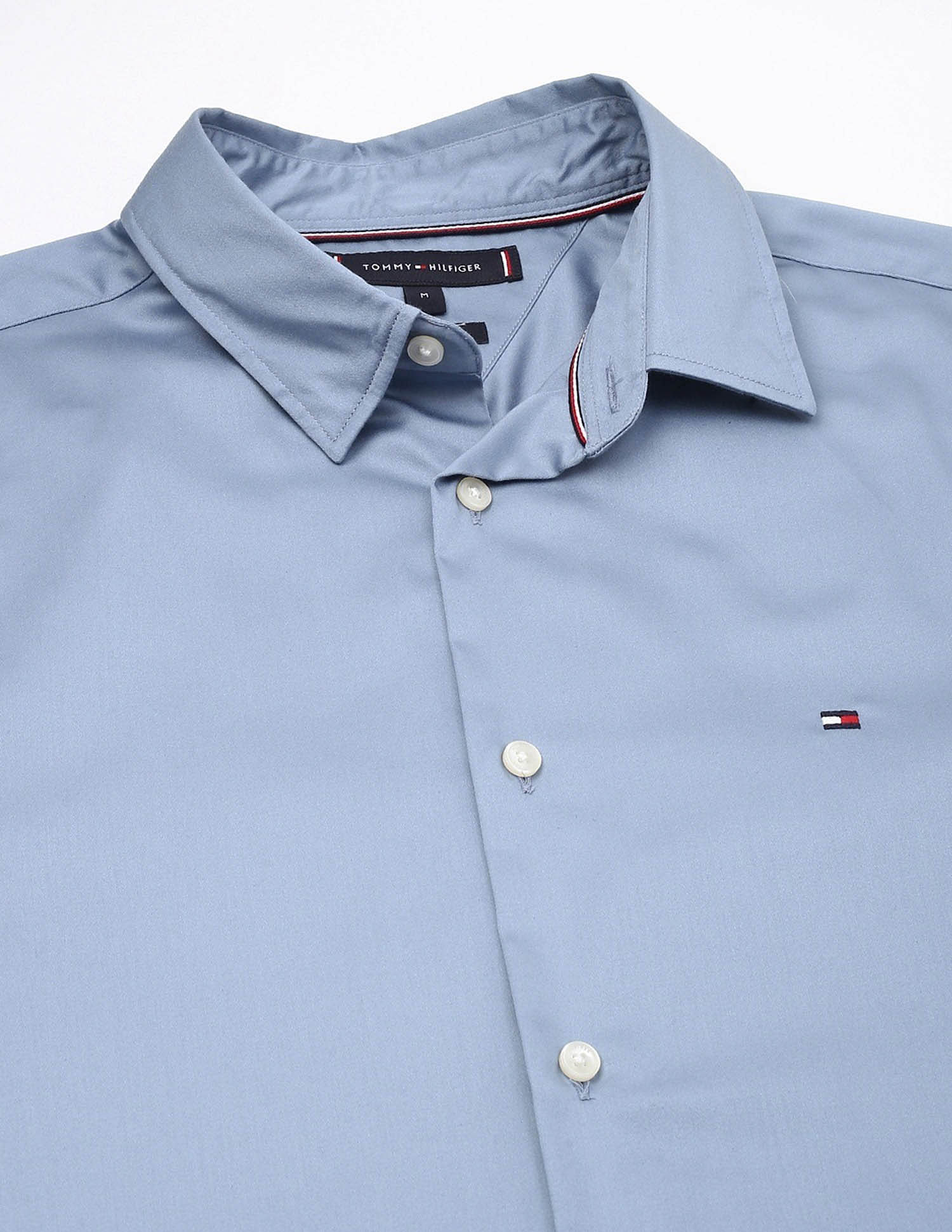 Tommy Hilfiger Solid Regular Fit Sateen Woven Shirt