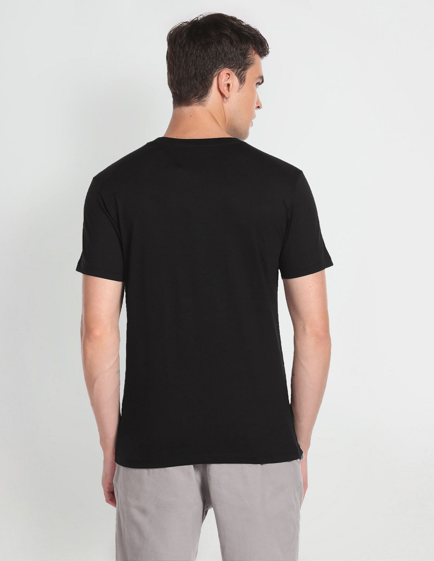 Flying Machine Slim Fit Typographic Print T-Shirt
