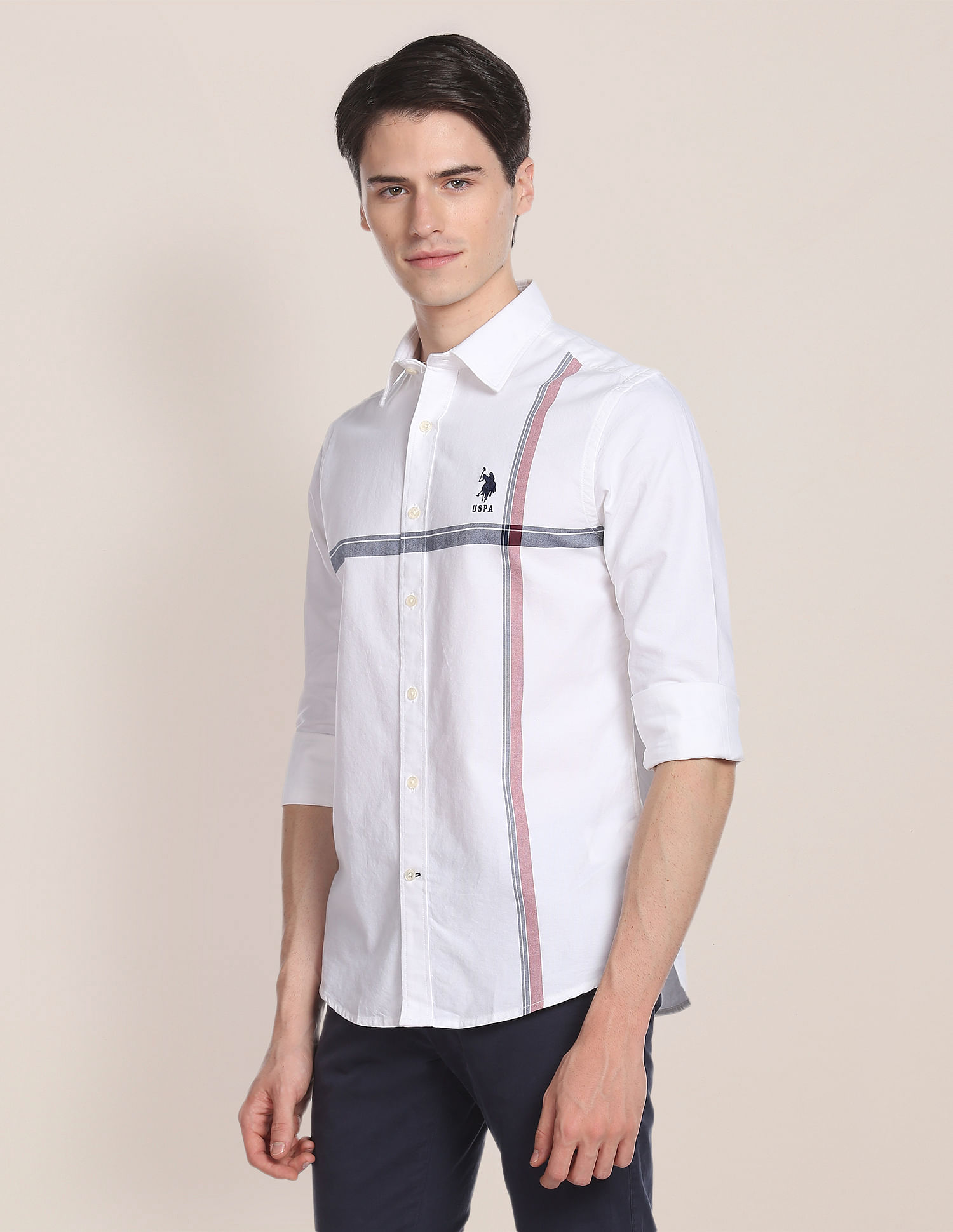 U.S. Polo Assn. Signature Engineered Stripe Oxford  Shirt