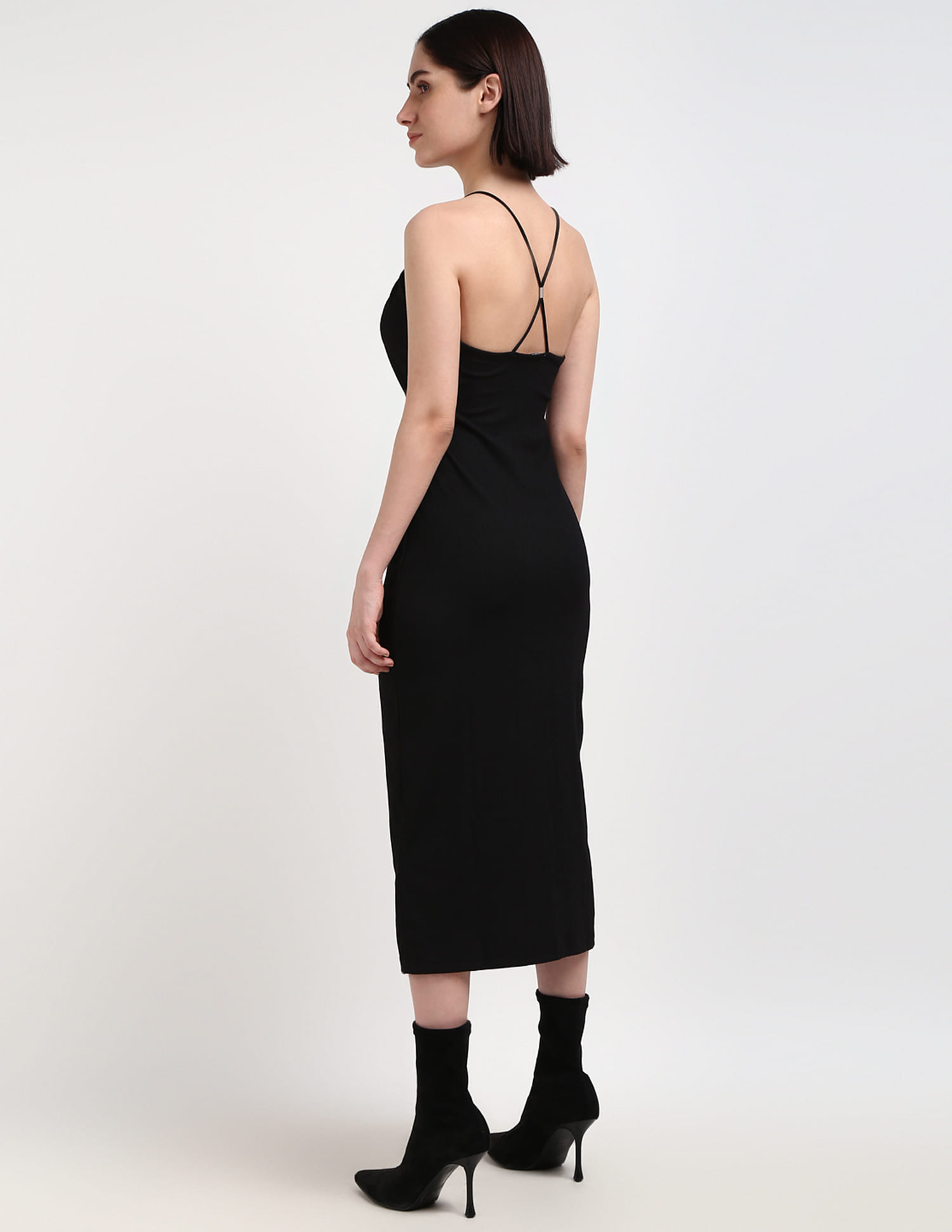 Buy Calvin Klein Solid Tie Up Bodycon Dress - NNNOW.com
