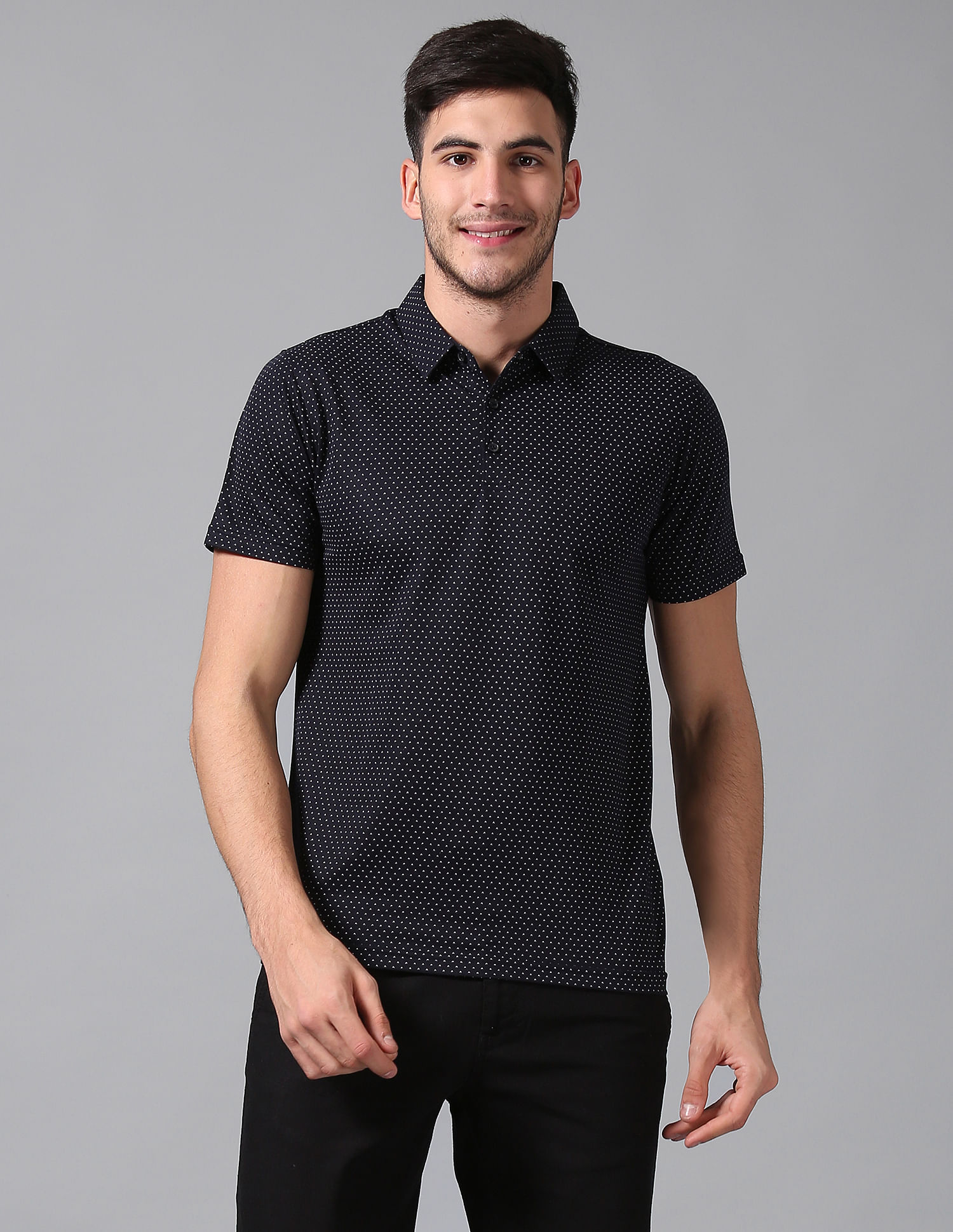 True Blue Men Casual Wear Printed Polo T-Shirt