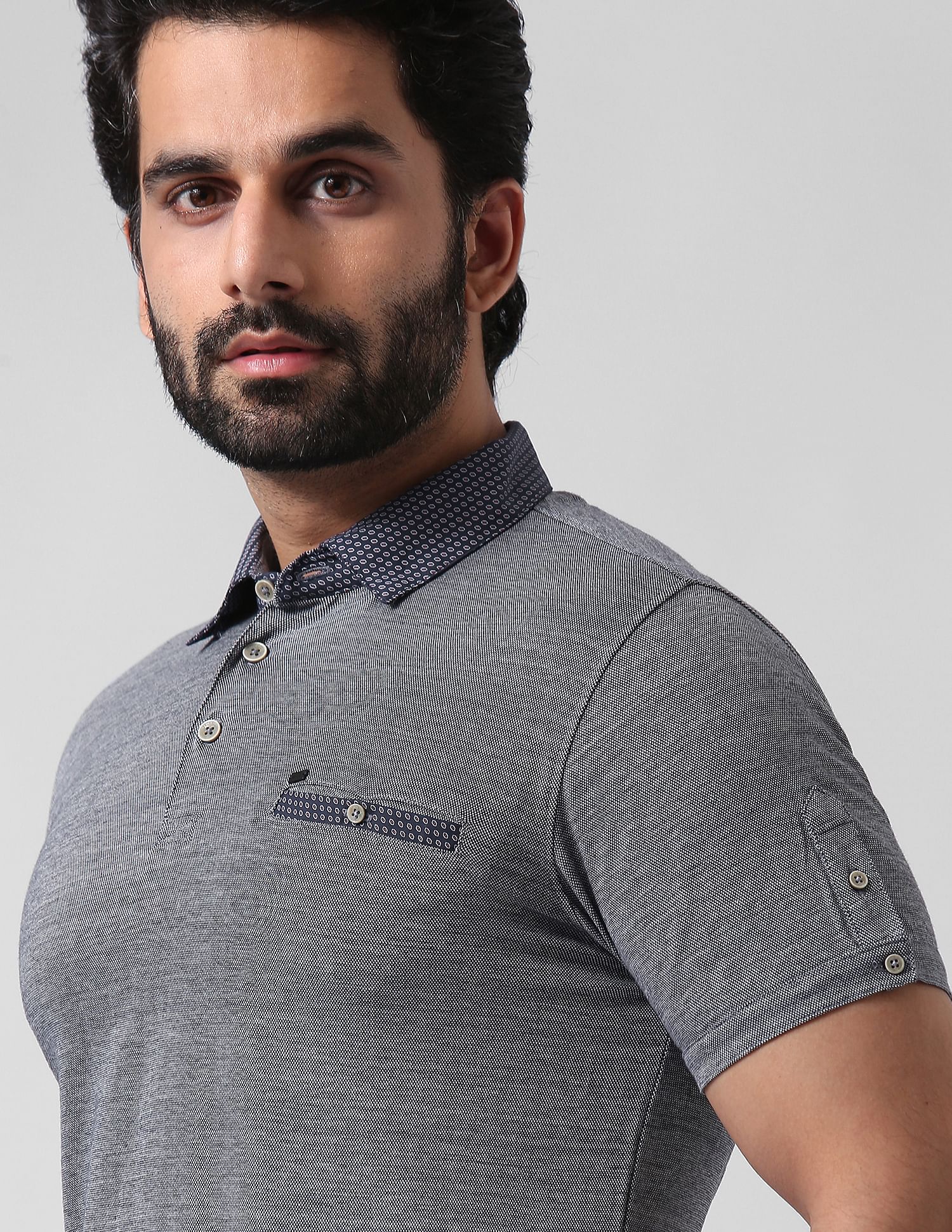 True Blue Men Casual Wear Solid Polo T-Shirt