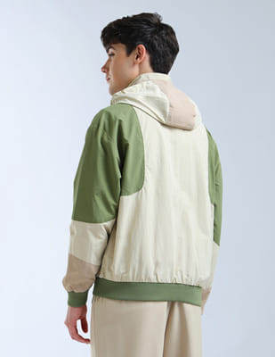 Buy Flying Machine Oversize Fit Colour Blocked Casual Jacket