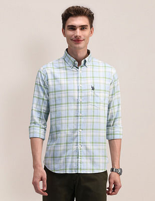 U S Polo Assn Tailored Fit Tartan Checked Shirt