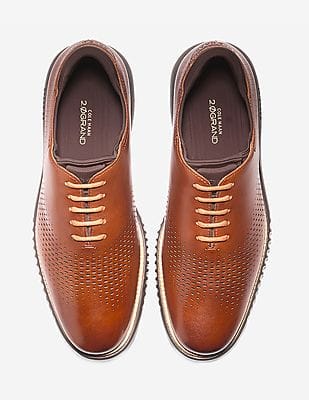 Cole Haan ● ZERØGRAND‎ Tan Suede Oxford - Size 11 Cole Haan ZeroGrand Laser Wingtip Oxford Tan Brown Ivory  main image 2