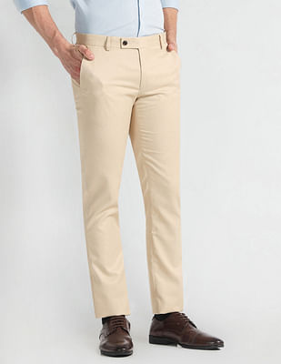 Arrow Tapered Fit Solid Trousers