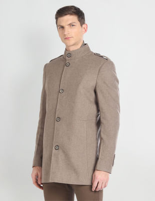 Buy Arrow Sports Detachable Muffler Wool Trench Coat - NNNOW.com