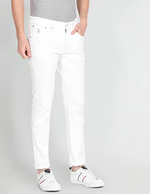 U S Polo Assn Denim Co Brandon Slim Tapered White Jeans