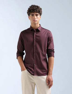 Cherie ‎– Time Airline❗️ Buy Flying Machine Satin Slim Fit Shirt - NNNOW.com