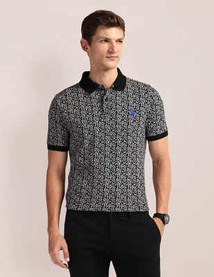 U S Polo Assn Floral Print Slim Fit Polo Shirt