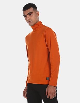Orange Turtleneck Long Sleeve 