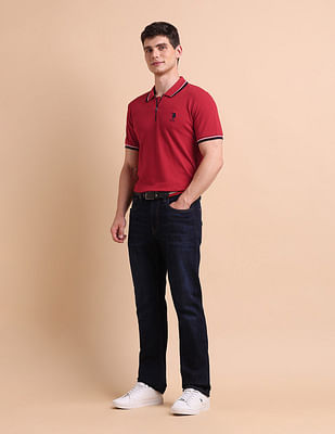 即購可　Nodress レッド　poloトップス十字架 Buy U.S. Polo Assn. Tipped Zipper Polo Shirt - NNNOW.com