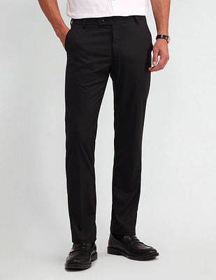 Arrow Slim Fit Solid Trousers