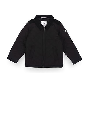 U S Polo Assn Kids Boys Check Quilted Jacket