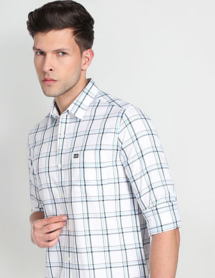 Arrow Sports Herringbone Cotton Casual Shirt