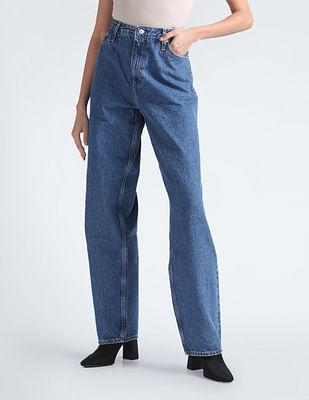 Jeans Calvin Klein Jeans High Rise Straight Pants Denim Light
