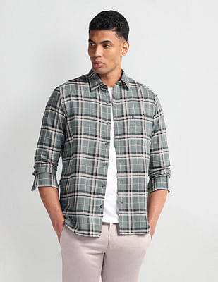 Arrow Sport Tartan Check Slim Fit Shirt