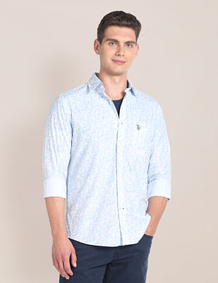 U S Polo Assn Floral Print Tailored Fit Shirt