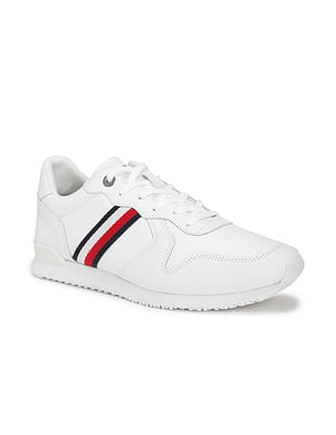 Buy Tommy Men White Iconic Leather Sneakers - NNNOW.com