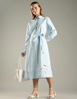 sachin and babi light blue dress Women's NWOT Tommy Hilfiger Long Sleeve Chiffon Floral Print Midi Dress  Size 2