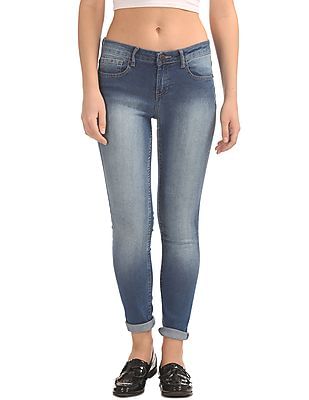 stonewash skinny jeans womens
