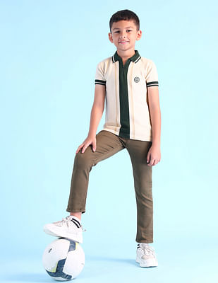 U S Polo Assn Kids Boys Colour Block Regular Fit T-Shirt