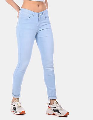 Buy Sugr Women Light Blue Mid Rise Jeans Nnnow Com