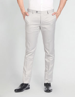 Arrow Solid Dobby Formal Trousers