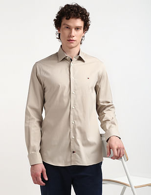 Tommy Hilfiger Long Sleeve Solid Poplin Shirt