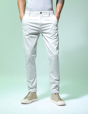 Flying Machine Slash Slim Tapered Fit Solid Trousers