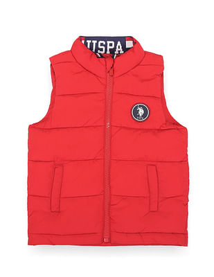 U S Polo Assn Kids Boys Sleeveless Quilted Jacket