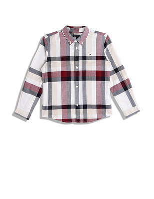 Tommy Hilfiger Kids Boys Global Check Shirt