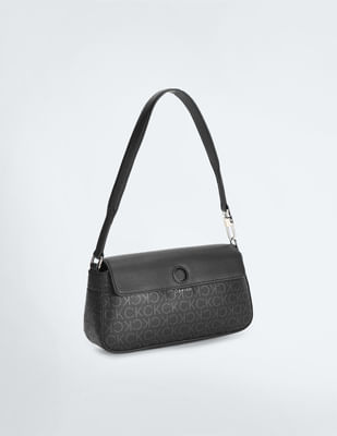 [CK JEANS] Minimal Monogram Flap Shoulder Bag 20 ★人気★ Minimal Monogram Flap Shoulder Bag | black | Calvin Klein