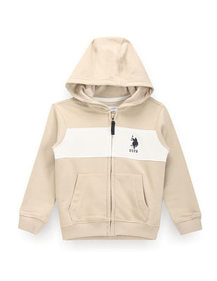 U S Polo Assn Kids Boys Solid Hooded Sweatshirt