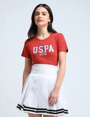 U S Polo Assn Women HD Print Cotton T-Shirt