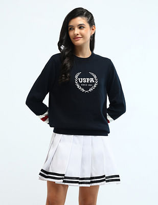 U S Polo Assn Women Regular Fit Cotton Sweater